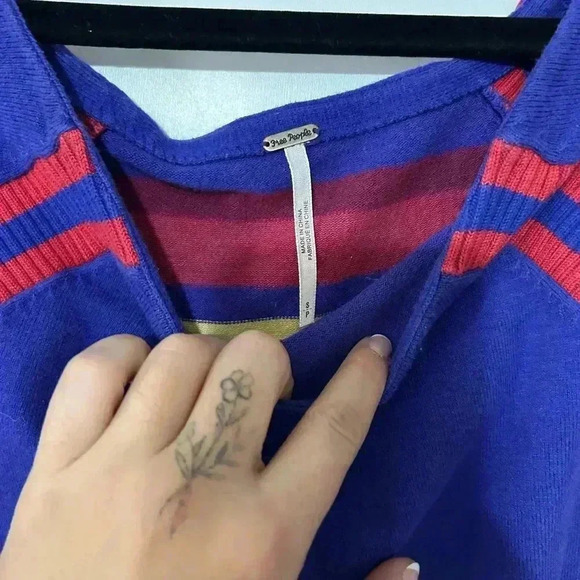 Free people dress blue light knit women’s short - Picture 3 of 6